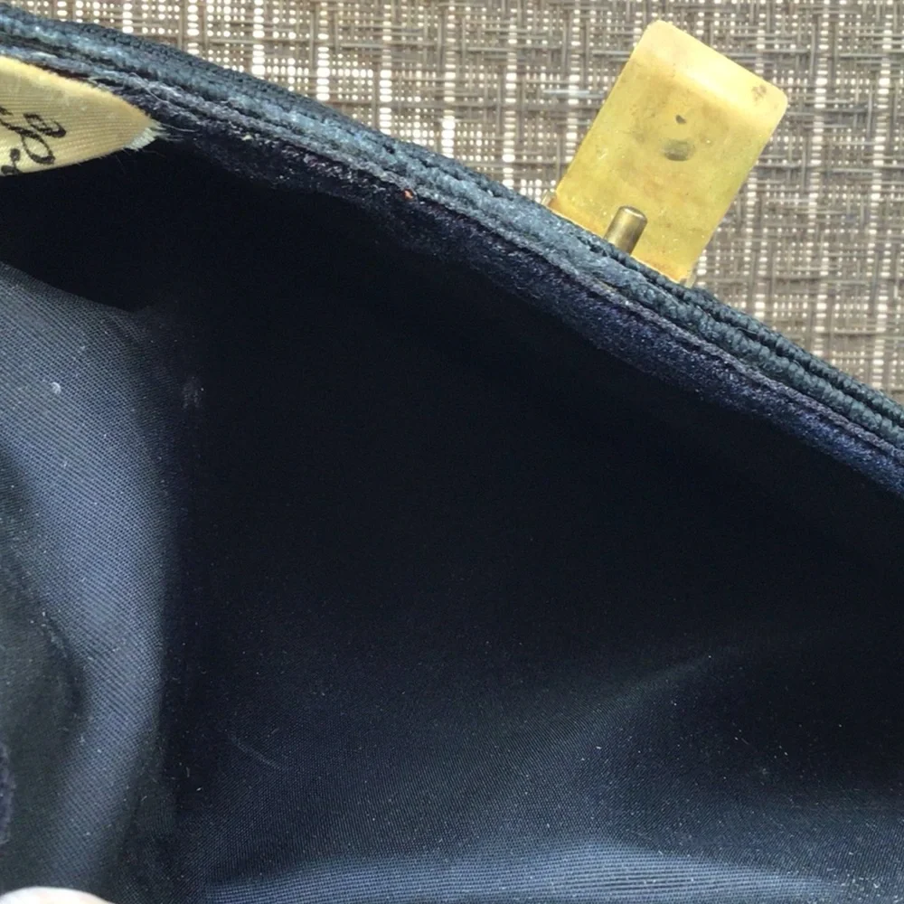 Corde Vintage Black Woven Clutch Bag